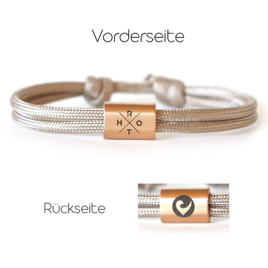 ROTH x myGreta sailing rope bracelets rosé- Stylisches Accesoire im Cross- Design