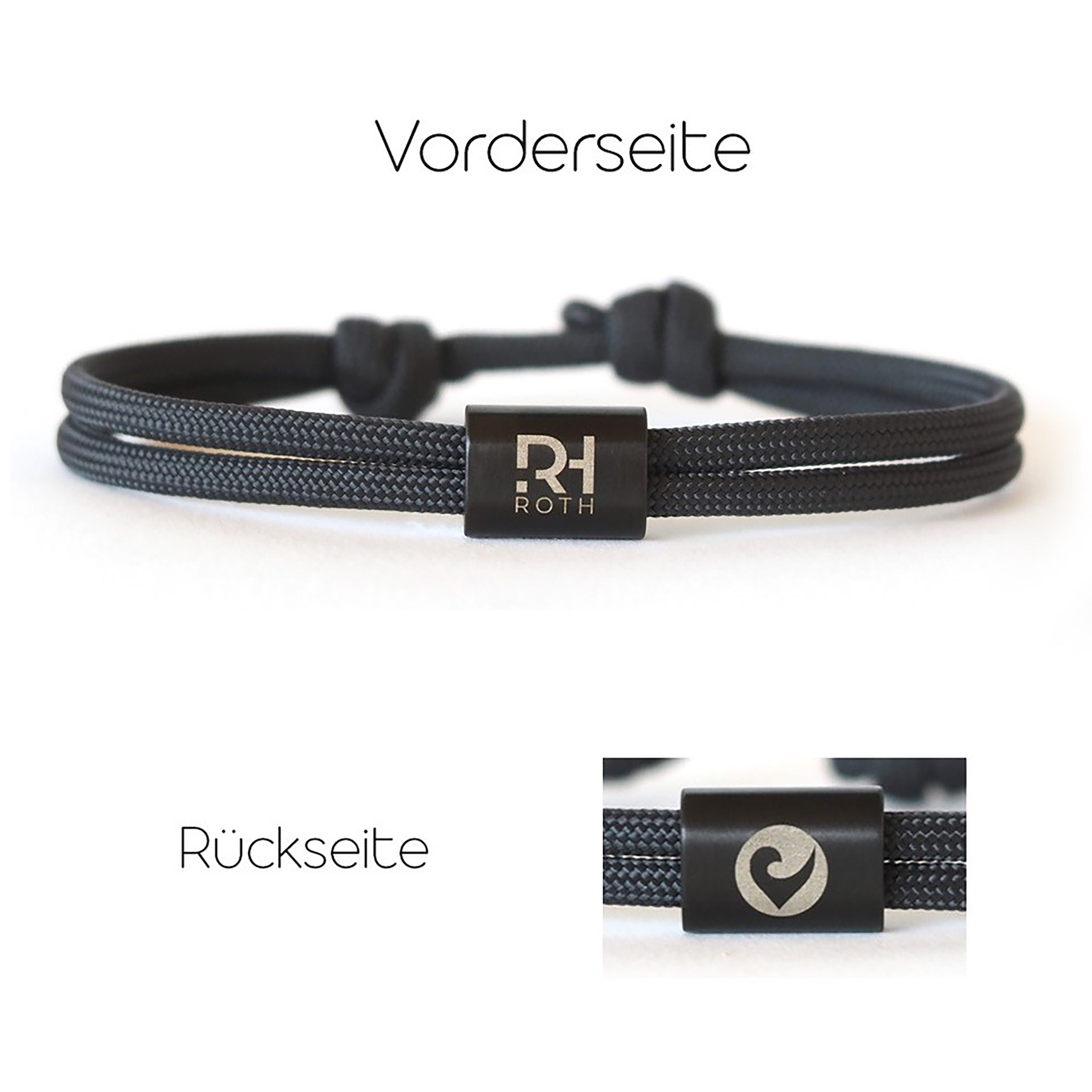 ROTH x myGreta sailing rope bracelets black- Stylisches Accesoire im ROTH- Design