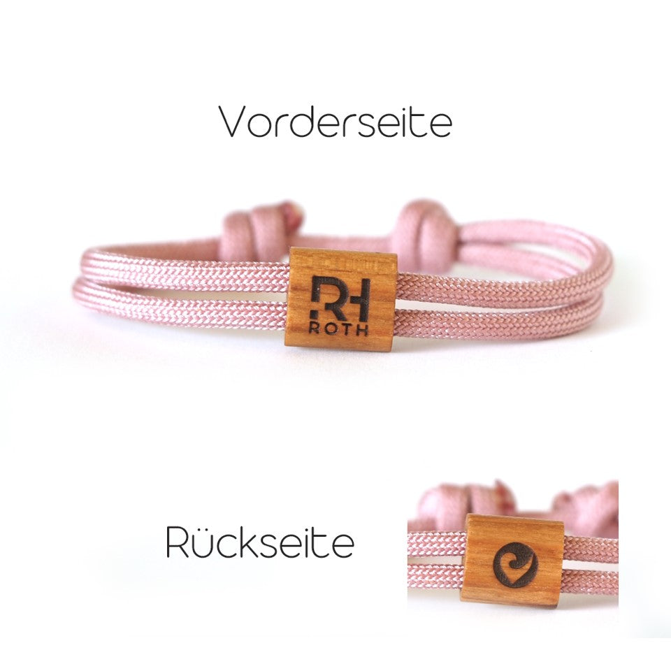 ROTH x myjori sailing rope bracelets wood pink - Stylisches Accesoire im ROTH- Design