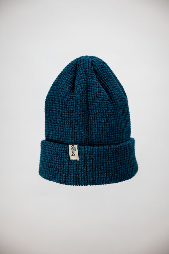 boco GEAR Waffle Knit Beanie blue- wärmende Mütze an kalten Tagen