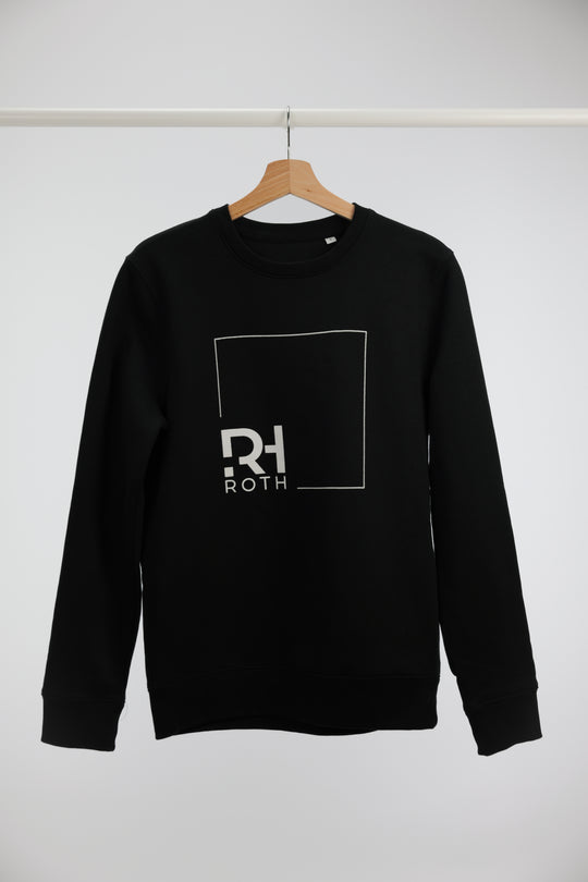 Unisex Casual Sweater RH/TRI Basic Line schwarz - Klassischer Look mit dem ROTH Aufdruck