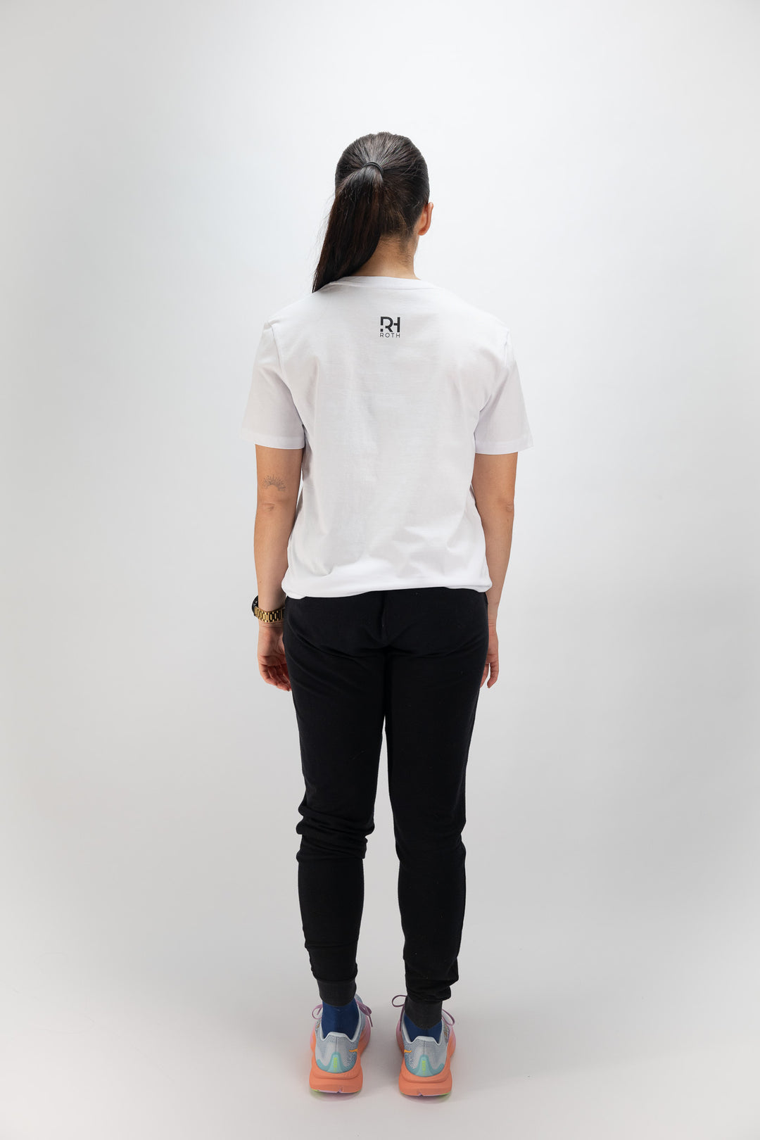 Unisex Casual T-Shirt RH/TRI Basic Line weiß - Klassischer Look mit dem ROTH Aufdruck