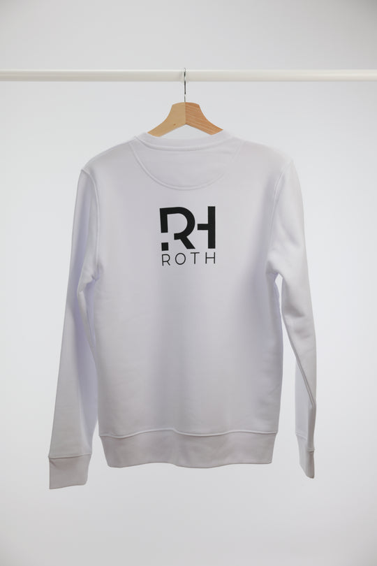 Unisex Casual Sweater RH/TRI Basic Line white - Klassischer Look mit dem  ROTH Aufdruck