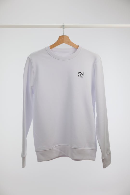 Unisex Casual Sweater RH/TRI Basic Line white - Klassischer Look mit dem  ROTH Aufdruck